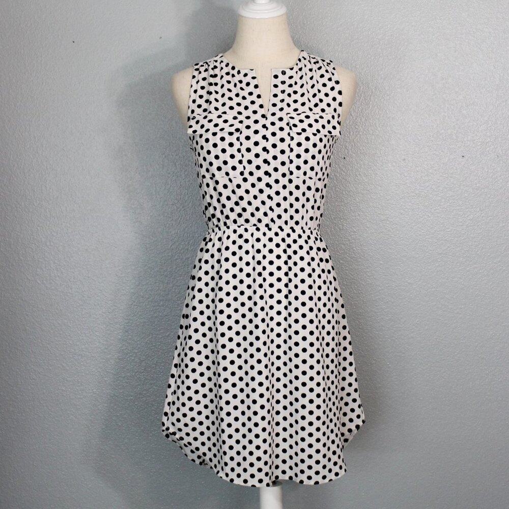 Adorable Monteau Polka Dot Midi Dress Size S - Picture 3 of 12